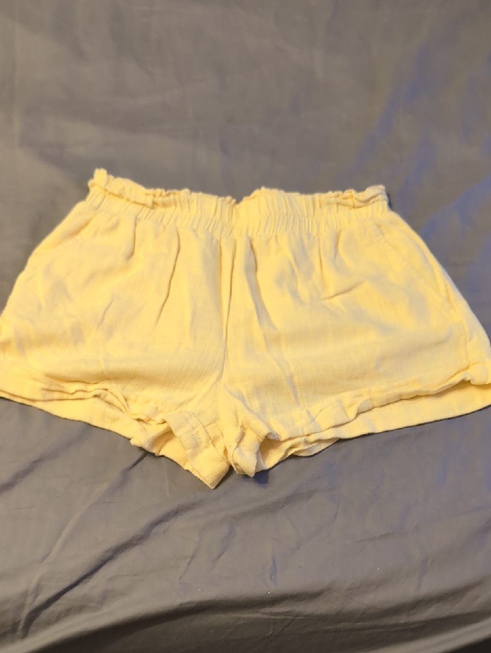 Forever 21 Pale Yellow High-Waist Casual Shorts
